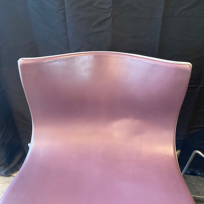 Pair of Mid Century Modern Knoll Handkerchief Chairs by Massimo and Lella Vignelli in Plum Purple