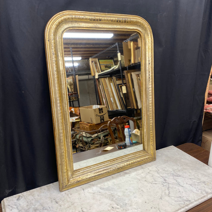 French Louis Philippe Gold Leaf Giltwood Wall Mirror Early 19th Century