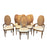 Set of 8 Midcentury French Louis XVI Style Cane Back Dining Chairs with Two Armchairs