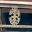 Antique French Balcony Console Table with Marble Top & Figural Wrought Iron Panel