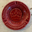 French Sarreguemines Advertising Ashtray Dish for French Brewery Champigneulles: Burgundy