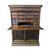 18th Century Spanish Baroque Walnut Bargueno or Vargueno Fall-Front Writing Desk Cabinet Spanish Cabinet "Bargueño" or Vargueno on Stand, Original Wrought Iron and Keys