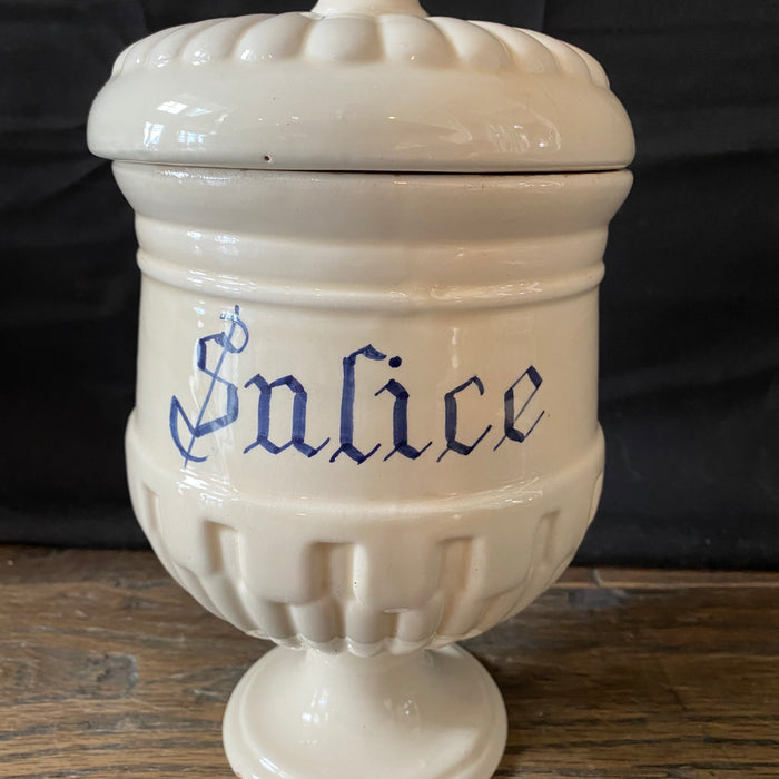 Antique Italian Apothecary Jar Venetian Salice Porcelain Urn Large