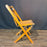 Set of Mid-century vintage wooden stackable folding chairs from Maine from the 1940s