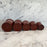 Set of Five French Reddish Brown Enamel Kitchen Canisters with Original Lids