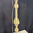 Pair of Tall Antique French Gilt Metal Church Altar Candlestick Table Lamps