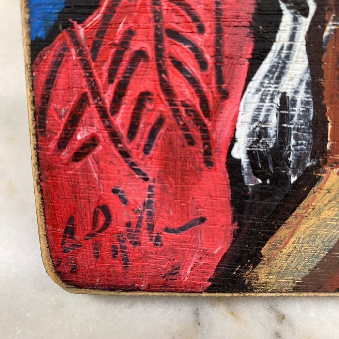 Original Oil Portrait of Woman and Pet White Maltese or Shih Tzu Dog British Signed Pet Portrait