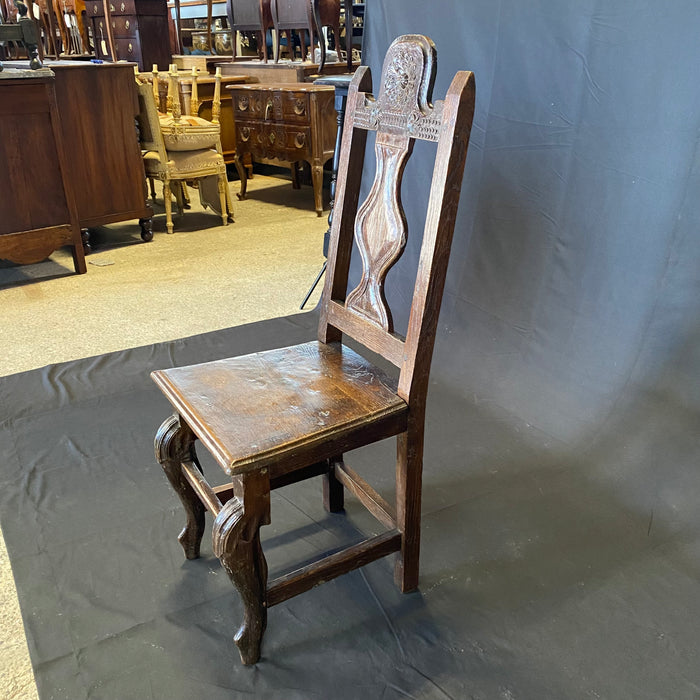 French Exquisitely Carved Early 19th Century Provincial Dining or Side Chairs set of 6 from Provence, France