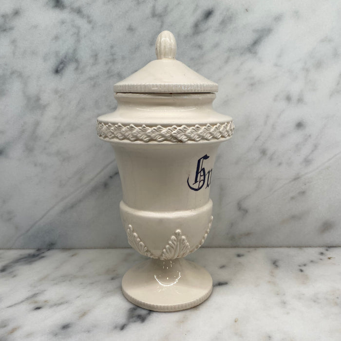 Antique Italian Apothecary Jar Venetian Porcelain Urn Large