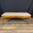 French Louis XV Style Walnut and Marble Top Coffee Table