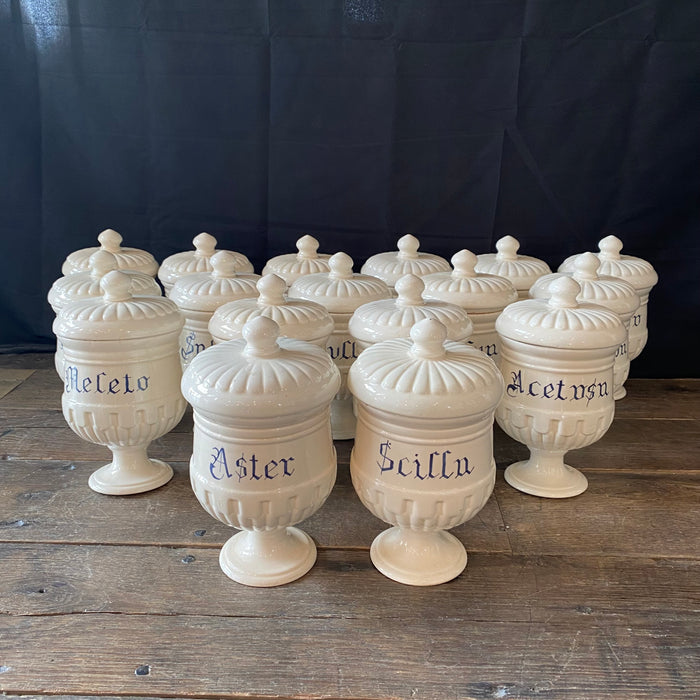 Antique Italian Apothecary Jar Venetian Piretro Porcelain Urn Large