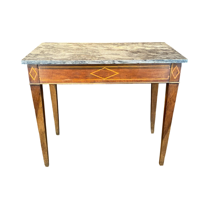 Elegant French Louis XVI Neoclassical Marble Top Console Table