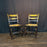 Early 19th Century American Painted Hitchcock-Style Side Chairs with Rush Seats and Gilt Stenciling
