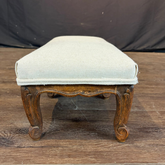French Louis XV Petite Carved Walnut Footstool or Footrest