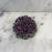 Antique French Purple Violet Porcelain Flower Bouquet with Green Leaves