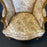 Pair of French Louis XV Giltwood Bergere Armchairs or Wingback Chairs with Carved Floral Motifs