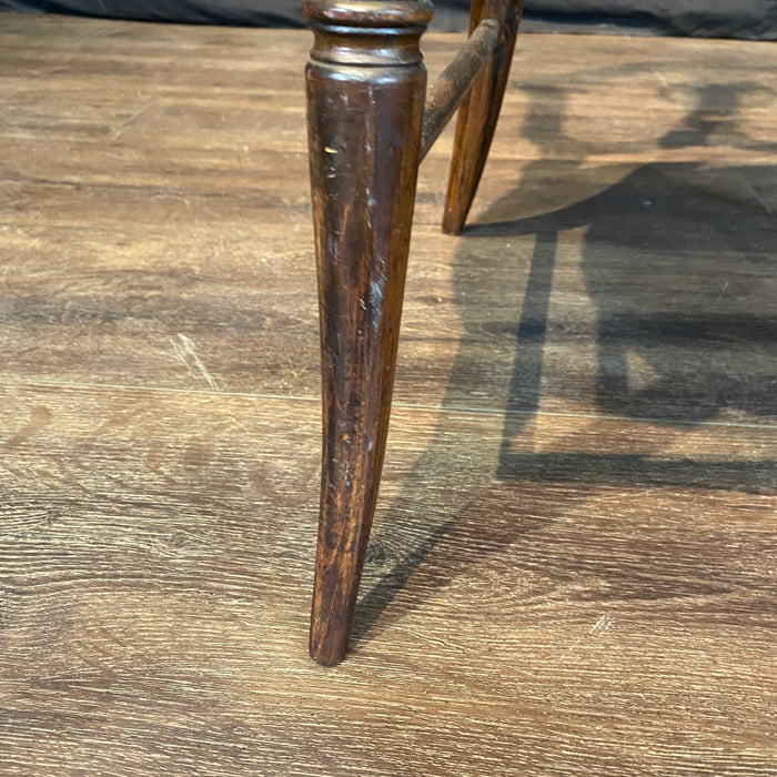 Early Rosewood Side Chair or Accent Chair with Rush Seat