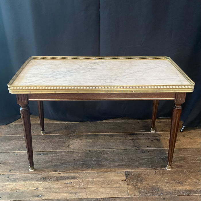 French Louis XVI Marble Top Coffee Table or Cocktail Table