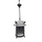 Antique Cast Iron Gas Lantern Pendant Light, Converted Gas Ceiling Fixture with Glass Shade