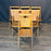 Set of Mid-century vintage wooden stackable folding chairs from Maine from the 1940s