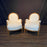 Pair of French Louis XVI Carved Walnut Armchairs or Bergere Chairs