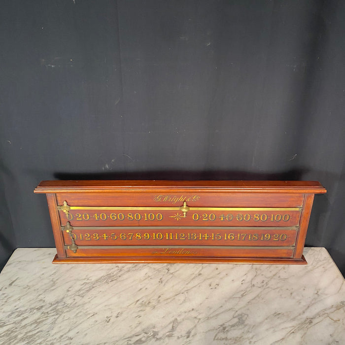 Antique Billards Snooker Score Board by G. Wright & Co London
