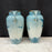 French Faience Three-Piece Vase and Jardinière Set with Swallows by Keller and Guerin