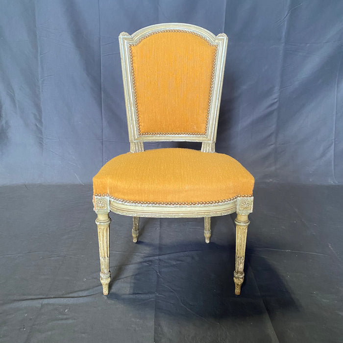 Elegant and Rare 19th Century Classic French Louis XVI Parlor or Salon Set or Suite: Sofa and Pair of Side Chairs