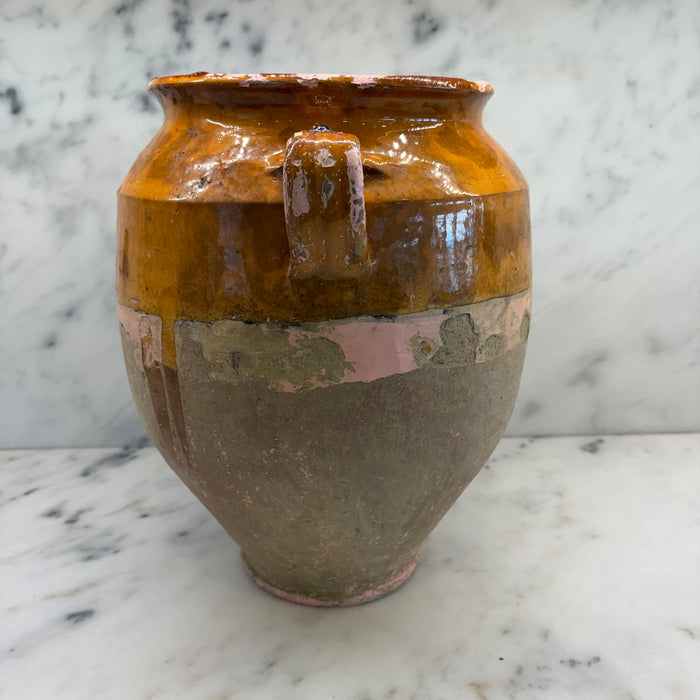 French Confit Pot with Yellow Glaze from the 19th Century #9072