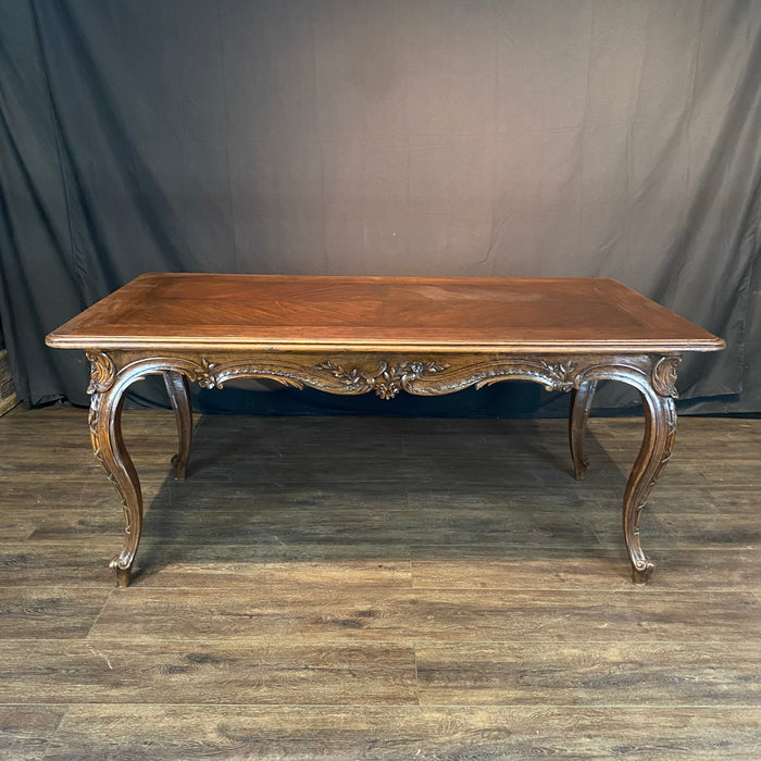 French Louis XV Dining Table with Museum Quality Carving