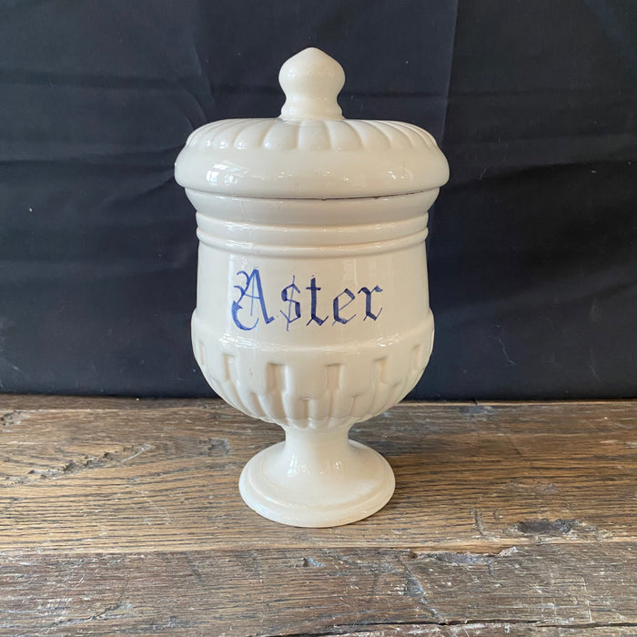 Antique Italian Apothecary Jar Venetian Aster Porcelain Urn Large