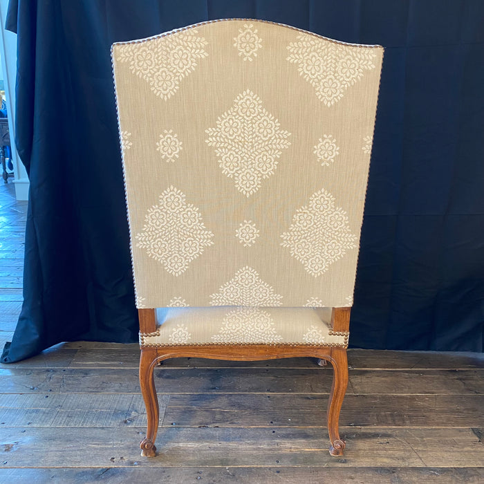 Antique French Provincial Pair of Armchairs or Fauteuils  - Elegant Louis XV Carved Walnut