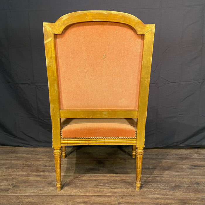 Pair of Antique French Louis XVI Armchairs | Painted & Gilt Fauteuils