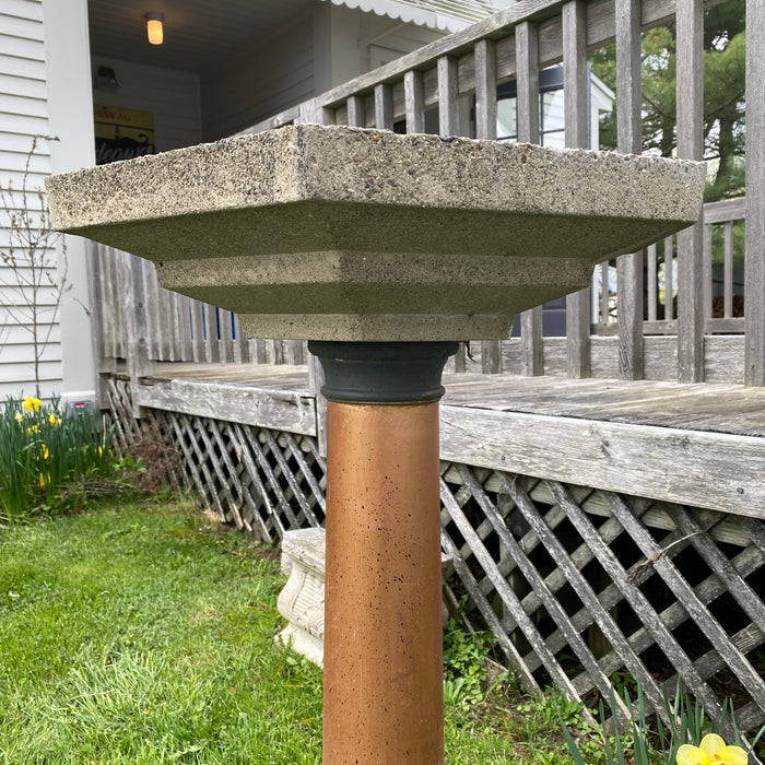 Neoclassical Octagonal Stone Bird Bath for the Garden