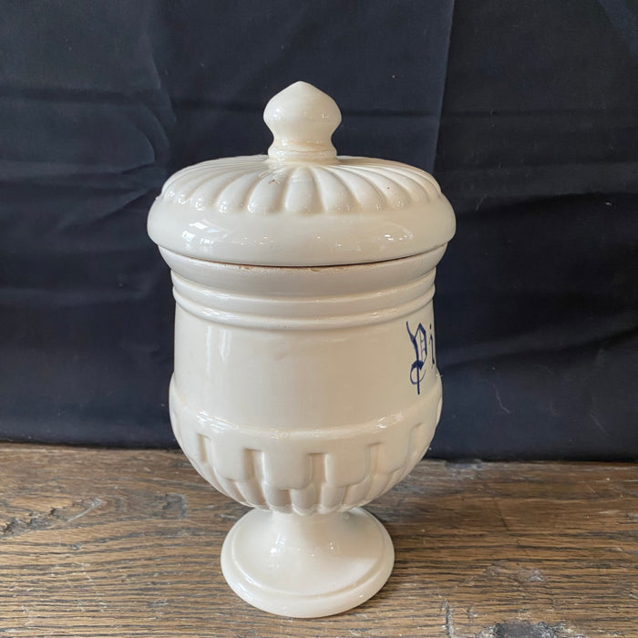 Antique Italian Apothecary Jar Venetian Piretro Porcelain Urn Large