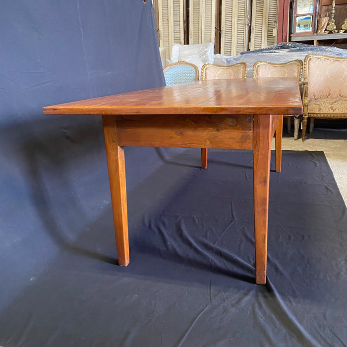 French 19th Century Cherry Farmhouse Dining Table from Provence, France