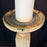 Pair of Monumental 19th Century French Carved Architectural Wood Church Altar Candlesticks with Barley Twist Columns, Almost 4 Feet Tall