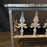 Antique French Wrought Iron Console Table with Marble Top | Balcony Railing Console Large