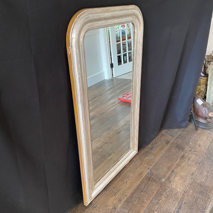 French Antique Monumental 19th Century Silver Gilt Louis Philippe Wall Mirror