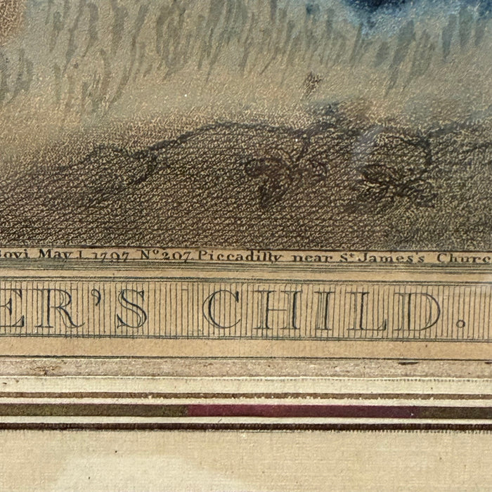 Pair of English 18th Century Color Stipple Engravings after Richard Westall, A Reaper's Child & A Gleaner's Child