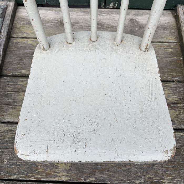 Set of Five 19th Century Plank Seat Grange Chairs from Maine