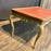 French Louis XV Coffee Table Gold Gilt Paint Carved with Leather Embossed Top