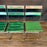Antique French Folding Cafe' Bistro Chairs in Metal and Wood: Set of Four