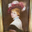 French Artwork: Aristocratic Woman in Superb 19th Century French Lemon Gold Frame