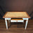 Antique French Provincial Painted Table or Desk with Drawer, Pale Blue Patina