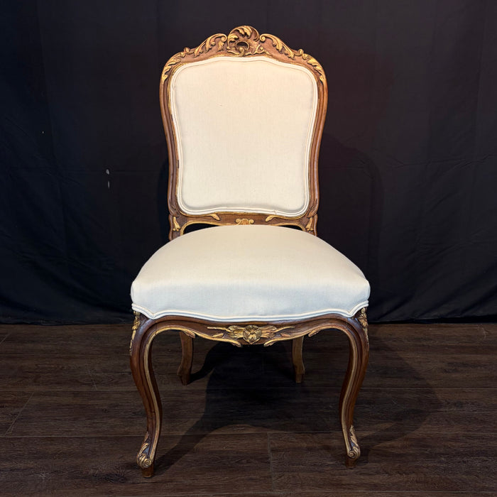 Set of Six French Louis XV Walnut Dining Chairs