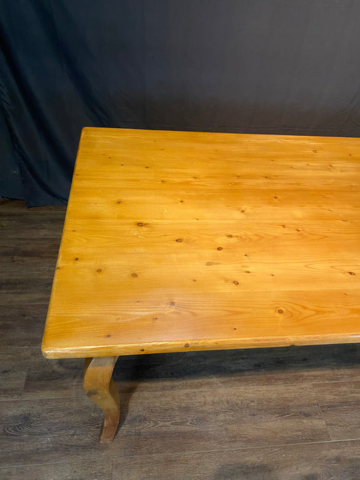 French Provincial Farmhouse Style Pine Dining Table