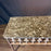 Antique French Wrought Iron Console Table with Marble Top | Balcony Railing Console Large