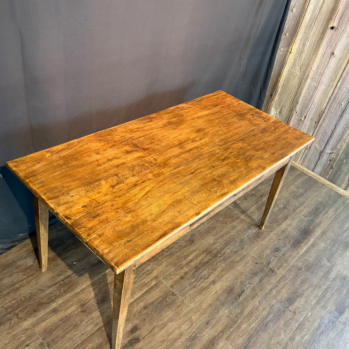 19th Century French Provincial Farmhouse Dining Table, Writing Desk or Work Table with Single Drawer