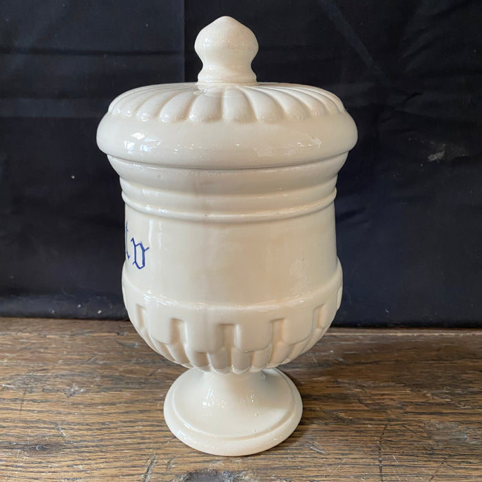 Antique Italian Apothecary Jar Venetian Mirto Porcelain Urn Large